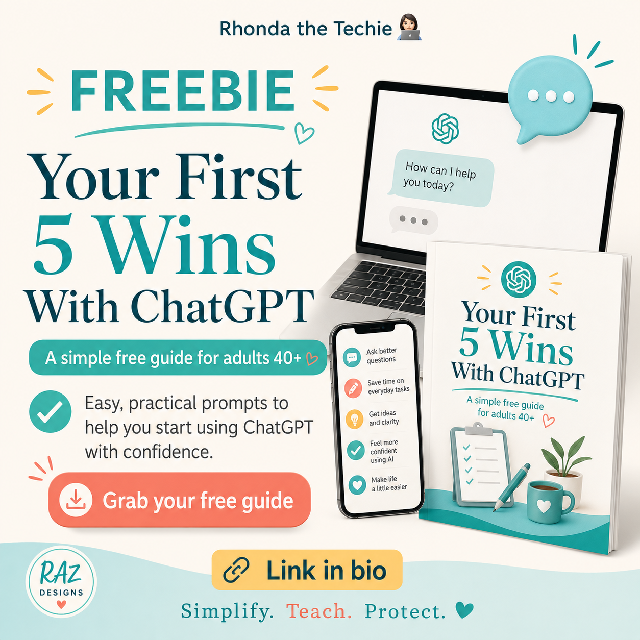 Your First 5 Wins With ChatGPT, a simple free guide for adults 40+